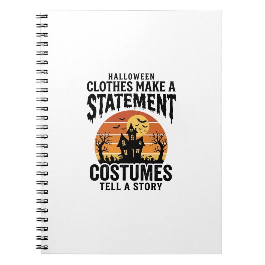 Carnet Déclaration de costume d'Halloween Design de chemi (Devant)