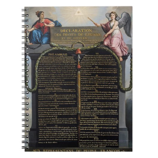 Carnet Déclaration des droites de l'homme et du citoyen (Devant)