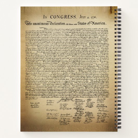 Carnet Déclaration d'indépendance (Dos)