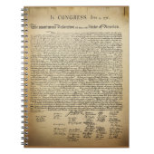 Carnet Déclaration d'indépendance vintage (Devant)