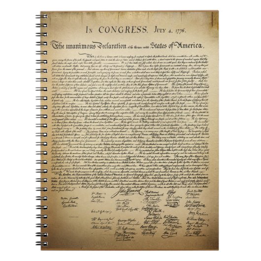 Carnet Déclaration d'indépendance vintage (Devant)