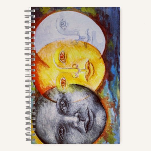Carnet d'éclipse de lune de soleil d'art original (Recto)