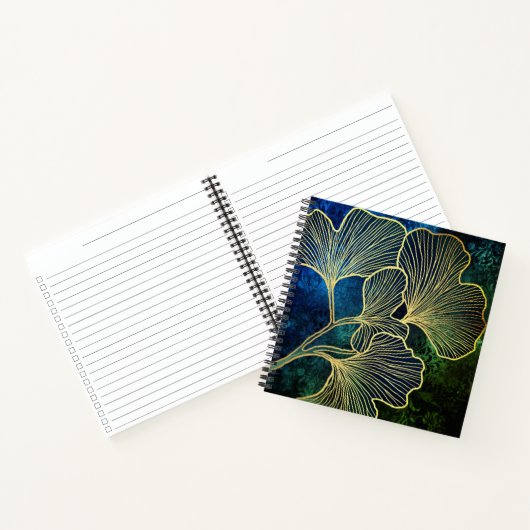 Carnet Déco feuille or (Intérieur)