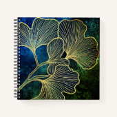 Carnet Déco feuille or (Devant)