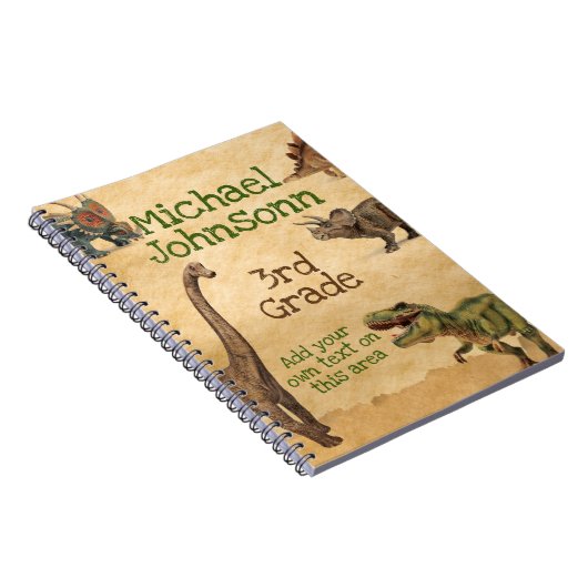 Carnet d'école de dinosaure (Côté Droit)