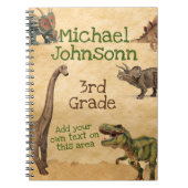 Carnet d'école de dinosaure (Devant)