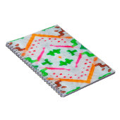 Carnet Décor Boho Aquarelle. Coussin bleu Boho. Aquarelle (Côté Droit)