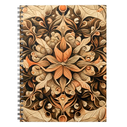 Carnet Décor Brown orange beige Arrière - plan esthétique (Devant)