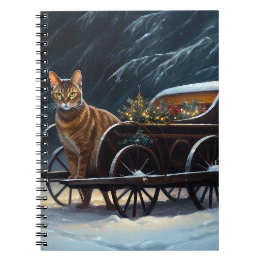 Carnet Décor de Noël Abyssinian Snowy Sleigh Ride (Devant)