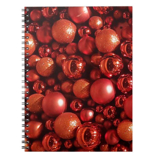 Carnet Décor de Noël Baubles rouges (Devant)