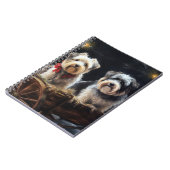 Carnet Décor de Noël du Biewer Terrier Snowy Sleigh (Côté gauche)
