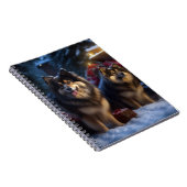 Carnet Décor de Noël Lapphund Snowy Sleigh (Côté Droit)