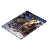 Carnet Décor de Noël Pitbull Snowy Sleigh (Côté gauche)