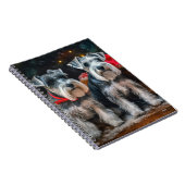 Carnet Décor de Noël Schnauzer Snowy Sleigh (Côté Droit)