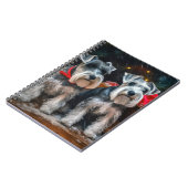 Carnet Décor de Noël Schnauzer Snowy Sleigh (Côté gauche)