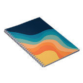 Carnet Décor de style rétro des vagues (Côté Droit)