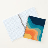 Carnet Décor de style rétro des vagues (Intérieur)