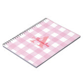 Carnet Décor En vichy Rose (Côté gauche)
