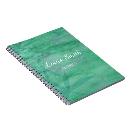 Carnet Décor feuille vert (Côté Droit)