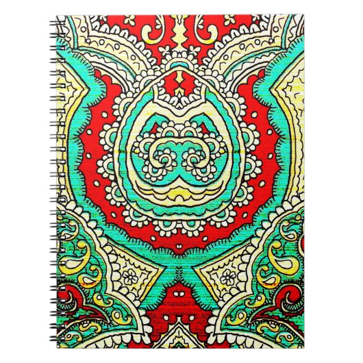 Carnet Décor néon arabesque : style années 80. (Devant)