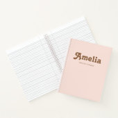 Carnet Décor Rétro Simple Rose Orange (Intérieur)