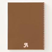 Carnet Décor Rétro Simple Rose Orange (Dos)