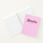 Carnet Décor Rétro Simple Rose Orange (Intérieur)