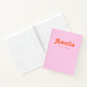 Carnet Décor Rétro Simple Rose Orange (Intérieur)