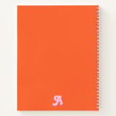 Carnet Décor Rétro Simple Rose Orange (Dos)