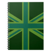 Carnet Décor turquoise vert Royaume-Uni Union Jack (Devant)