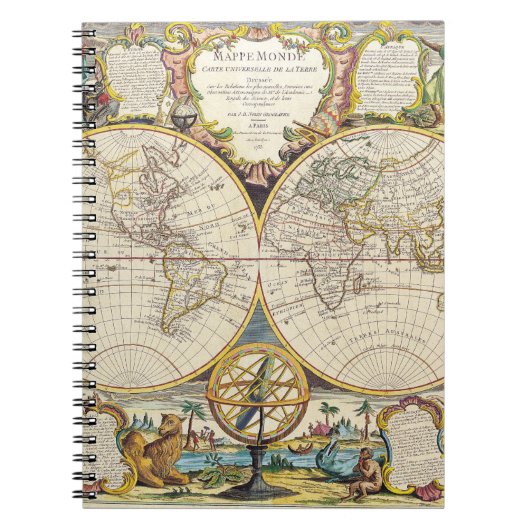 Carnet décoratif Monde Globe (Devant)