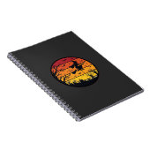 Carnet Décoration de cercle rétro silhouette de sorcière  (Côté Droit)