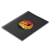 Carnet Décoration de cercle rétro silhouette de sorcière  (Côté gauche)
