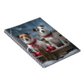 Carnet Décoration de Noël Jack Russell enneigé  (Côté Droit)