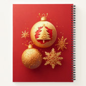 Carnet Décorations de Noël doré (Dos)