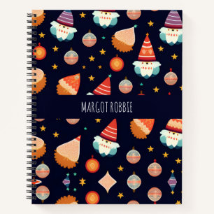 Carnet Décorations de Noël du Père Noël Motif rétro