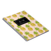 Carnet décoré d'un monogramme d'ananas snob (Côté Droit)