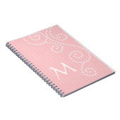 Carnet décoré d'un monogramme d'art de pois (Côté Droit)