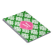 Carnet Décoré d'un monogramme fait sur commande vert et (Côté Droit)