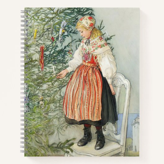 Carnet Décorer l'arbre de Noël - Carl Larsson (Devant)