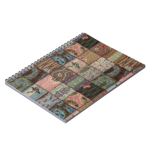Carnet Découpe à patchwork, texture 3D. (Côté gauche)