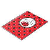 Carnet décousu de coccinelle d'Itty - rouge (Côté gauche)