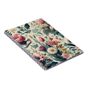 Carnet Découvrez le Motif botanique fleuri de printemps