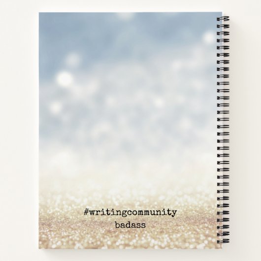 Carnet d'écriture de badasswriter - étincelles (Dos)
