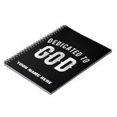 CARNET DÉDIÉ À DIEU PERSONNALISABLE COOL TEXTE BLANC (Côté gauche)