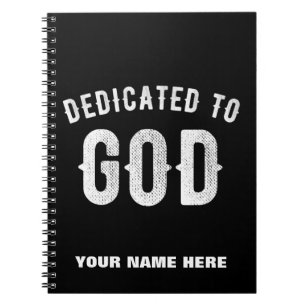 CARNET DÉDIÉ À DIEU PERSONNALISABLE COOL TEXTE BLANC