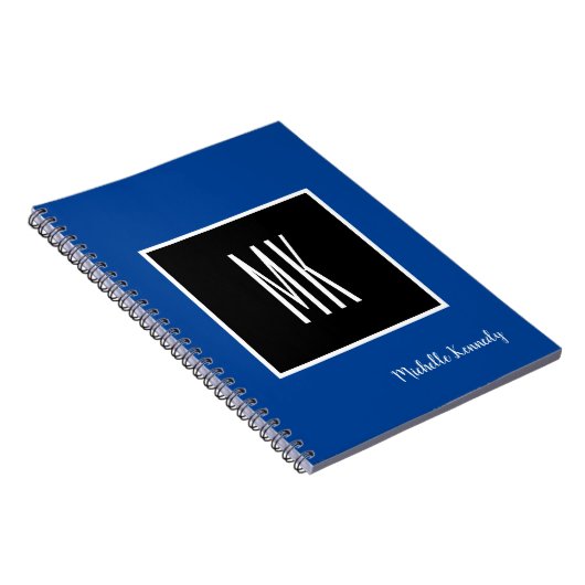 Carnet Deep Blue Black Monogramme Professionnel (Côté Droit)