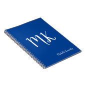 Carnet Deep Blue Monogramme Professionnel Personnalisé (Côté Droit)
