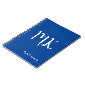 Carnet Deep Blue Monogramme Professionnel Personnalisé (Côté gauche)