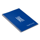 Carnet Deep Blue Monogramme Professionnel Personnalisé (Côté Droit)